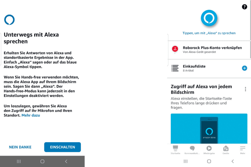Alexa im Unterwegs Modus über das Handy per Sprachbefehl steuern